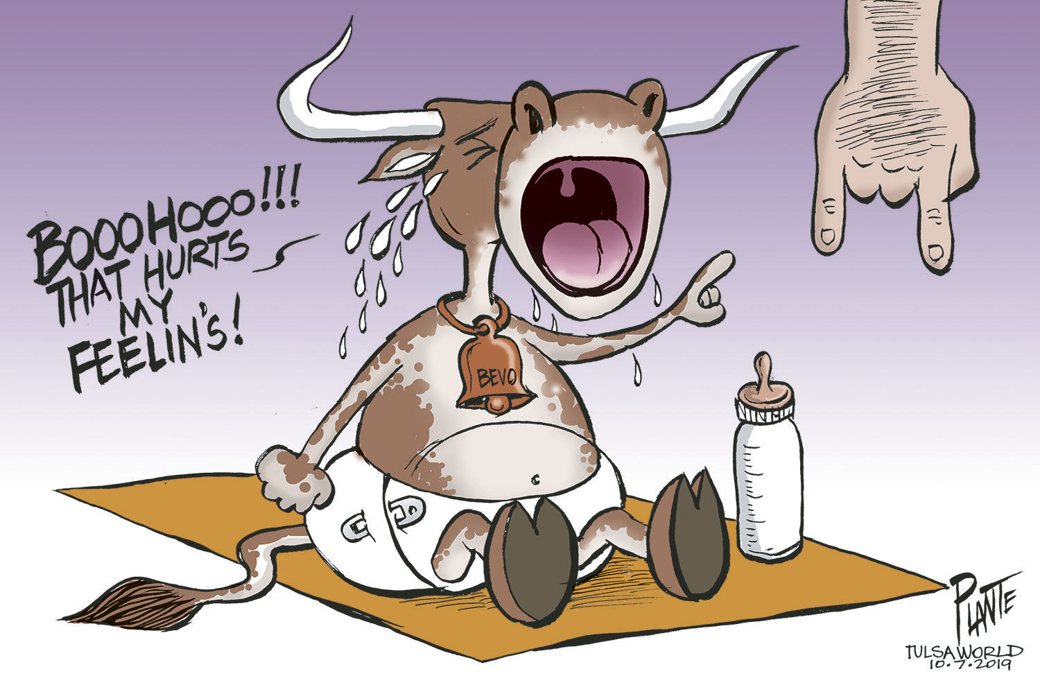 Bruce Plante Cartoon: OU and a Texas whine